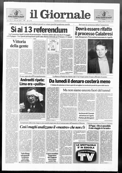 Il giornale : quotidiano del mattino